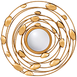 Зеркало в круглой раме украшенной раковинами с жемчугом Pearl in the Gleam варинант исполнения - 1 | Loft Concept в Липецке