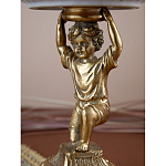 Чаша с цветочным орнаментом на ножке в виде бронзового ангела Eden Garden варинант исполнения - 9 | Loft Concept в Липецке