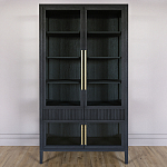 Витрина Primo со стеклянными фасадами и 2 ящиками Черный дуб варинант исполнения - 1 | Loft Concept в Липецке