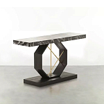 Консоль чёрная с геометрическим основанием Josette варинант исполнения - 1 | Loft Concept в Липецке