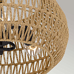 Потолочный светильник с плафоном из плетеного джута и черным каркасом Quoizel варинант исполнения - 6 | Loft Concept в Липецке