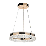 Люстра в виде кольца золотого цвета с прозрачными вставками Radiant Rail варинант исполнения - 2 | Loft Concept в Липецке