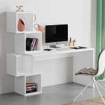 Стол письменный белый с 4-мя открытыми полками BALANCE WHITE варинант исполнения - 2 | Loft Concept в Липецке