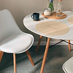 Стул с основой из пластика и мягким сиденьем Arvika White варинант исполнения - 9 | Loft Concept в Липецке