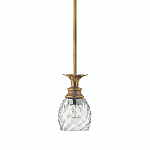 Подвесной светильник цвета латунь с прозрачнымплафоном в форме ананаса Hinkley варинант исполнения - 1 | Loft Concept в Липецке