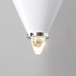 Подвесной светильник светодиодный в виде ряда белых металлических конусов  Herringbone варинант исполнения - 7 | Loft Concept в Липецке