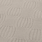 Плед из хлопка рельефной вязки бежево-серого цвета Waffle Comfort варинант исполнения - 3 | Loft Concept в Липецке