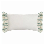 Чехол на подушку мятного цвета с бахромой и объемным узором Ethnic mix варинант исполнения - 4 | Loft Concept в Липецке