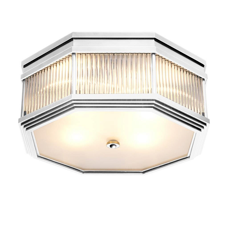 Потолочный светильник Ceiling Lamp Bagatelle Nickel Никель Прозрачное Стекло в Липецке | Loft Concept 