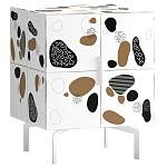 Тумба белая с рисунком Short Graph варинант исполнения - 1 | Loft Concept в Липецке