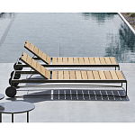 Шезлонг на металлическом каркасе с регулируемой спинкой GUELL Sunbed варинант исполнения - 3 | Loft Concept в Липецке