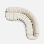 Диван Limoges полукруглой формы с обивкой букле молочного цвета варинант исполнения - 2 | Loft Concept в Липецке