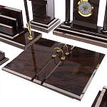 Настольный письменный набор из природного камня обсидиана с декором в виде орла Golden Eagle варинант исполнения - 3 | Loft Concept в Липецке