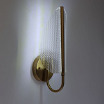 Бра с изогнутым рельефным плафоном Textured Glass варинант исполнения - 2 | Loft Concept в Липецке