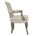 Кресло с изображением сакуры Aubrey Classical Armchair beige flax варинант исполнения - 1 | Loft Concept в Липецке