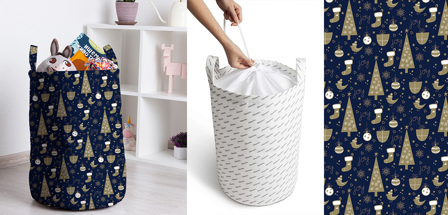 Корзина New Year Pattern Basket Корзина New Year Pattern Basket - Loft-Concept в Липецке
