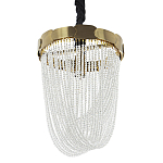 Подвесная люстра с хрустальными подвесками Riche Crystal Metal Chandelier 1 варинант исполнения - 1 | Loft Concept в Липецке