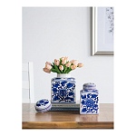 Ваза с крышкой в китайском стиле Oriental Blue & White Ornament Vases варинант исполнения - 5 | Loft Concept в Липецке