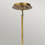 Люстра цвета латунь с 6-ю лампами свечами внутри цилиндрического абажура из черных металлических реек Kichler варинант исполнения - 4 | Loft Concept в Липецке