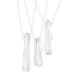 Подвесной светильник белого цвета с 3-мя изогнутыми плафонами Flow Loop варинант исполнения - 1 | Loft Concept в Липецке