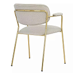 Стул Singer Chair с подлокотниками серый на золотистых ножках варинант исполнения - 3 | Loft Concept в Липецке