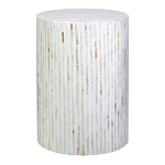 Столик с инкрустацией с перламутровым узором Dominic White варинант исполнения - 1 | Loft Concept в Липецке