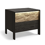 Тумба 2 ящика с подсветкой на рельефном фасаде Warm Industrial варинант исполнения - 4 | Loft Concept в Липецке