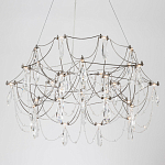 Люстра с каркасом из тонких металлических нитей и хрустальными подвесками Crystal Metal Threads Chandelier 60 варинант исполнения - 5 | Loft Concept в Липецке