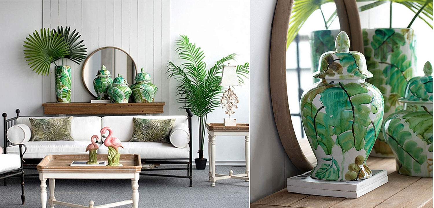 Ваза Vase Green Leaves 43 Ваза Vase Green Leaves 43 - Loft-Concept в Липецке