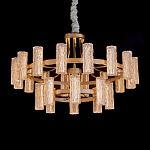 Люстра двухъярусная круглая с текстурными цилиндрическими плафонами Glimpse варинант исполнения - 6 | Loft Concept в Липецке