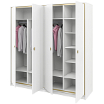 Шкаф белый четырёхдверный для одежды Antique Order варинант исполнения - 3 | Loft Concept в Липецке