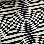 Мебельная ткань Жаккард черно-белый принт 145 см T3-78 варинант исполнения - 1 | Loft Concept в Липецке