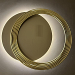 Бра светодиодное круглое в матовых оттенках коричневого и золотого цвета Kosmikos варинант исполнения - 1 | Loft Concept в Липецке