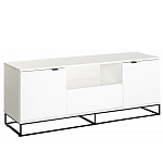 ТВ-тумба белая с  2-мя дверцами и ящиком Strict Lines варинант исполнения - 1 | Loft Concept в Липецке