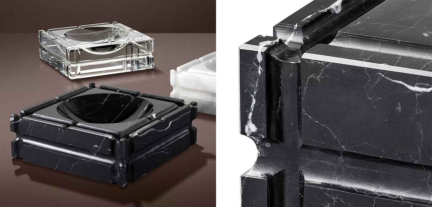 Пепельница Eichholtz Ashtray Nestor Black Пепельница Eichholtz Ashtray Nestor Black - Loft-Concept в Липецке