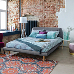 Кровать с мягким изголовьем Palmer Bed варинант исполнения - 6 | Loft Concept в Липецке