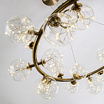 Дизайнерская кольцевая люстра с гирляндой внутри стеклянных сферических плафонов Iona Garland Chandelier 25 варинант исполнения - 4 | Loft Concept в Липецке