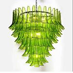 Люстра из семи ярусов зеленого стекла Independence варинант исполнения - 8 | Loft Concept в Липецке