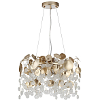 Люстра с декоративными подвесками из прозрачного стекла в форме монеток FAIRYTREE Light варинант исполнения - 2 | Loft Concept в Липецке