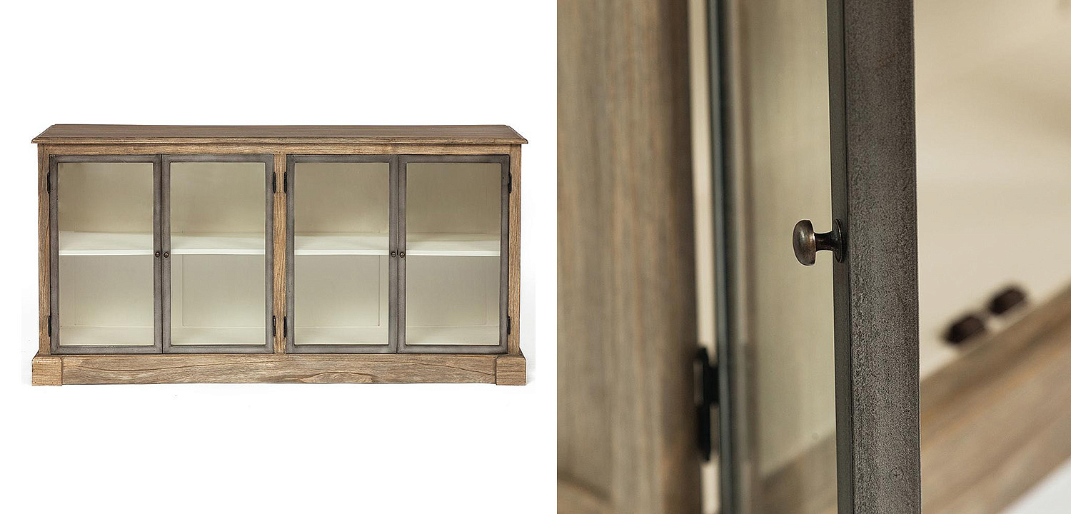 Комод Provence Jacob Chest of Drawers glass doors Комод Provence Jacob Chest of Drawers glass doors - Loft-Concept в Липецке