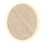 Бра с круглым плафоном из травертина Shaw Marble Lighting варинант исполнения - 3 | Loft Concept в Липецке