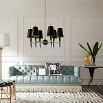 Дизайнерский журнальный столик с круглой столешницей на золотых ножках Risenbix варинант исполнения - 2 | Loft Concept в Липецке