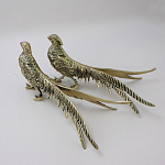 Статуэтка бронзовая пара Фазаны золотые Bronze Birds варинант исполнения - 2 | Loft Concept в Липецке
