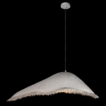 Подвесной светильник с асимметричным волнообразным абажуром и фактурной бахромой по краю Tactile Line варинант исполнения - 13 | Loft Concept в Липецке