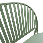 Зелёная скамья из стали Goodwin Metal Bench Green варинант исполнения - 6 | Loft Concept в Липецке