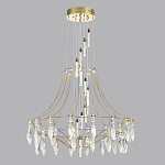 Люстра подвесная из металла с хрустальными прозрачными подвесками Quasar 81 варинант исполнения - 4 | Loft Concept в Липецке
