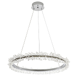 Кольцевая люстра с хрустальным декором Rowan Crystal Ring Chrome Horizontal Chandelier варинант исполнения - 2 | Loft Concept в Липецке