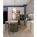 Угловая кухня с островом из массива дерева Amaline Kitchen Set варинант исполнения - 3 | Loft Concept в Липецке