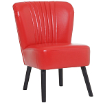 Кресло с обивкой из эко-кожи Harper Armchair Red варинант исполнения - 1 | Loft Concept в Липецке