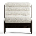 Кресло с деревянным каркасом и обивкой из белой ткани букле Medieval Furniture варинант исполнения - 3 | Loft Concept в Липецке